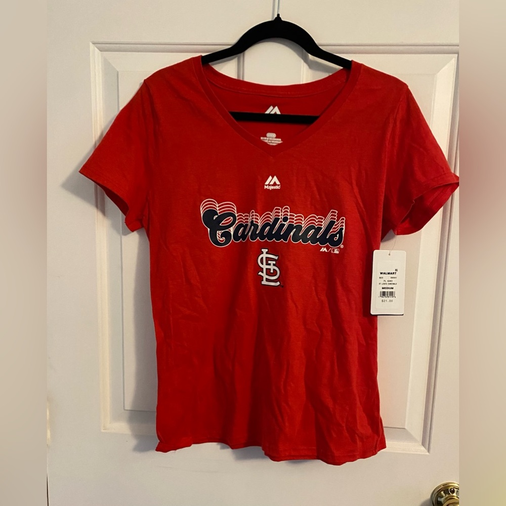St Louis Cardinal woman’s short sleeve baseball fan t shirt